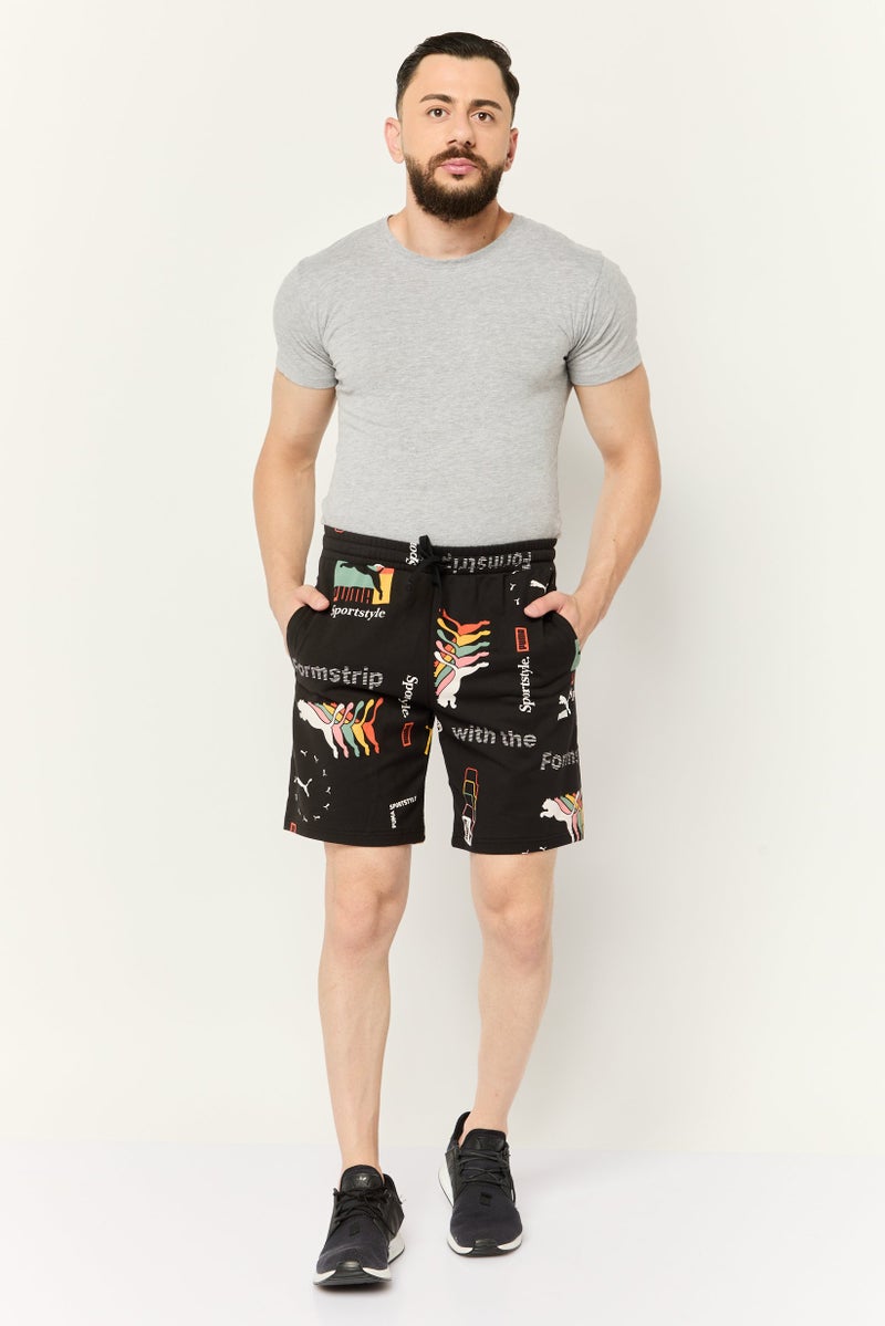 PUMA Men Sportswear Fit Drawstring Outdoor Shorts, Black - Image 4