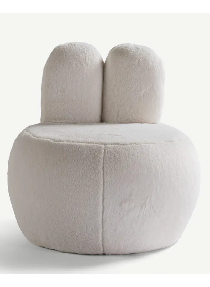 ايه ام اف للأثاث مسند للأطفال من AMF Furniture باللون الأبيض - مسند من القطيفة على شكل أرنب للأطفال وغرفة المراهقين ومنطقة اللعب  - Image 1