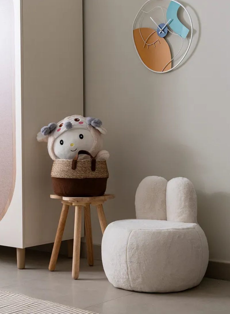 ايه ام اف للأثاث مسند للأطفال من AMF Furniture باللون الأبيض - مسند من القطيفة على شكل أرنب للأطفال وغرفة المراهقين ومنطقة اللعب  - Image 2