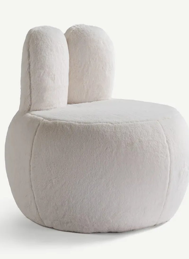 ايه ام اف للأثاث مسند للأطفال من AMF Furniture باللون الأبيض - مسند من القطيفة على شكل أرنب للأطفال وغرفة المراهقين ومنطقة اللعب  - Image 4