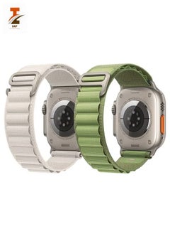2 Pack for Apple Watch Alpine Loop Band 49mm/45mm/44mm Nylon Woven Sport Strap Compatible with iWatch Series 8/ultra/7/SE/6/5/4/3/2/5