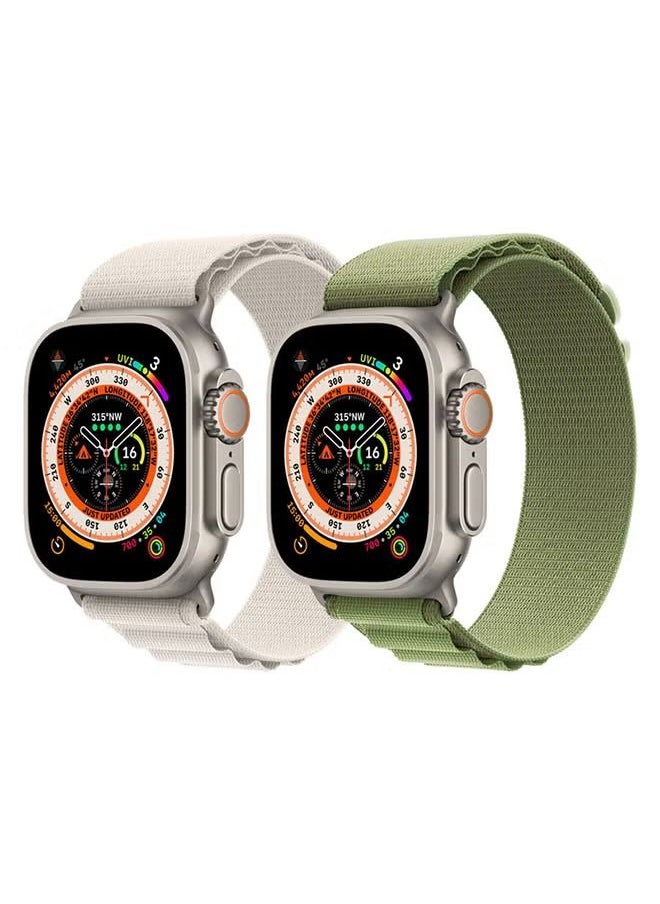 IAF - 2 Pack for Apple Watch Alpine Loop Band 49mm/45mm/44mm Nylon Woven Sport Strap Compatible with iWatch Series 8/ultra/7/SE/6/5/4/3/2/5 - Image 1
