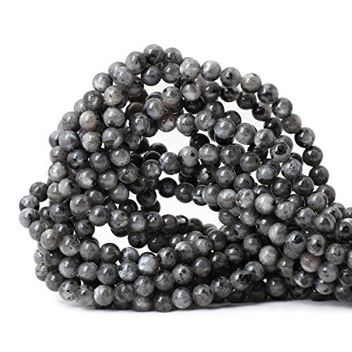 CHEAVIAN 60PCS 6mm Natural Black Labradorite Gemstone Round Loose Beads Crystal Energy Stone for DIY Jewelry Making 1 Strand 15" - Image 1