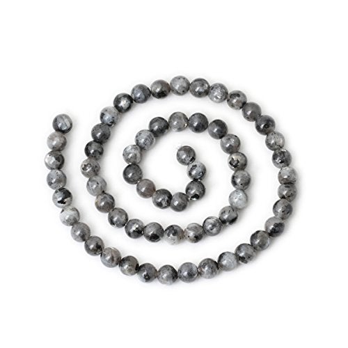 CHEAVIAN 60PCS 6mm Natural Black Labradorite Gemstone Round Loose Beads Crystal Energy Stone for DIY Jewelry Making 1 Strand 15" - Image 2