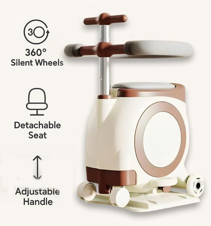 SAMUSAGYA Multifunctional Baby Scooter with Safety Guard & Storage – Ride-On Toy for Kids Aged 2–5 | Waterproof Booster Seat with Backrest | Ideal for Outdoor Play, Travel & Gifting - Image 3