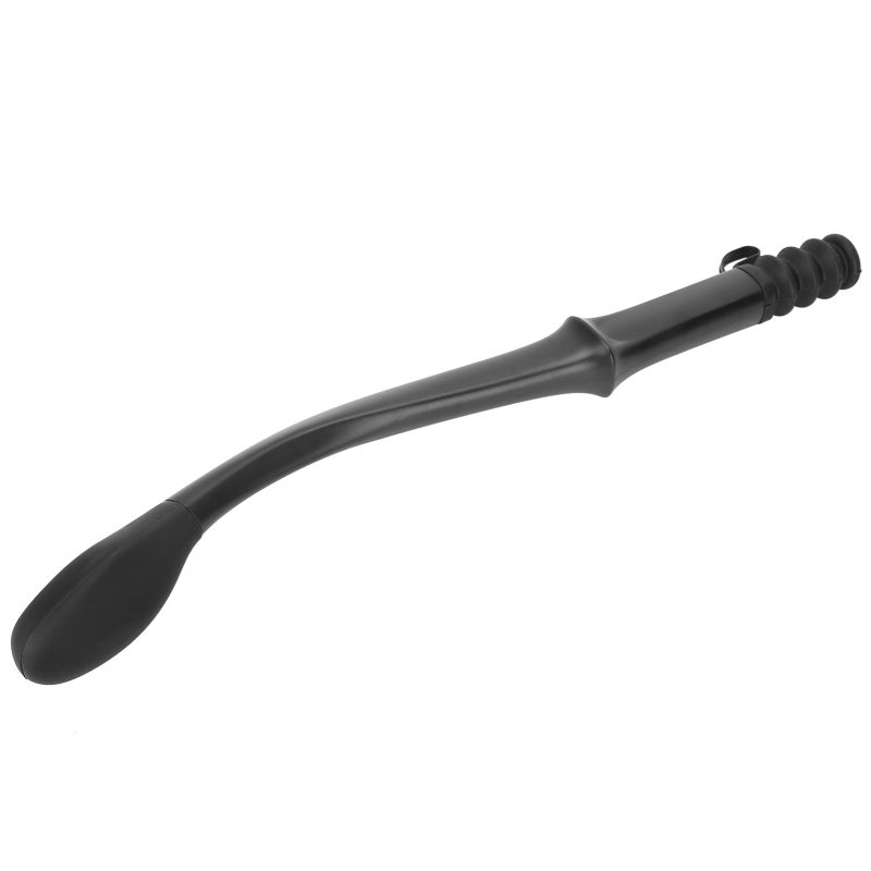 Long Reach Wiping Aid: Black Anti-Skid ABS Handle Soft Silicone Head - No Bend Wiping Self Assist Wiper for Elderly and Disabled Bathroom Hygiene - Image 2