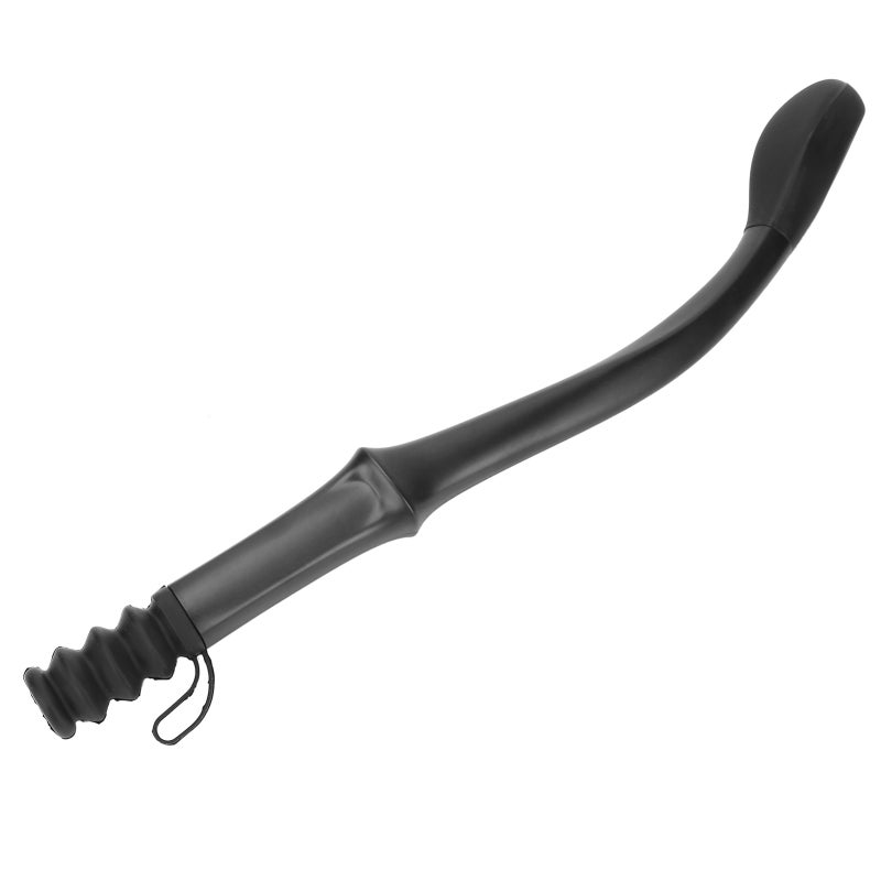 Long Reach Wiping Aid: Black Anti-Skid ABS Handle Soft Silicone Head - No Bend Wiping Self Assist Wiper for Elderly and Disabled Bathroom Hygiene - Image 4