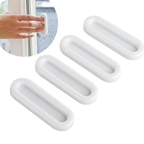 SHOPECOM SHOPECOM selfAdhesive Paste Open Sliding Door Handles for Interior Doors Glass Window Cabinet Drawer Sliding Handle for Glass Window Door Cabinet Cupboard Drawer2pcs - Image 1