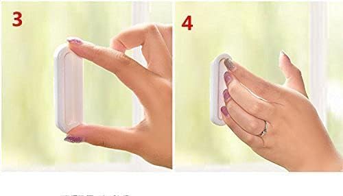 SHOPECOM SHOPECOM selfAdhesive Paste Open Sliding Door Handles for Interior Doors Glass Window Cabinet Drawer Sliding Handle for Glass Window Door Cabinet Cupboard Drawer2pcs - Image 2