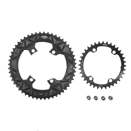 DJC Components DJC Stone 110bcd Round Double Chainring for Shimano 105 R7100 UT R8100 DA R9200 Road Bike 56-42T 55-40T 54-40T 53-39T 52-36T 50-34T 48-33T 46-32T(Round 55-40T) - Image 4