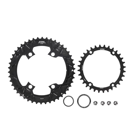 DJC Components DJC Stone 110bcd Round Double Chainring for Shimano 105 R7100 UT R8100 DA R9200 Road Bike 56-42T 55-40T 54-40T 53-39T 52-36T 50-34T 48-33T 46-32T(Round 55-40T) - Image 5