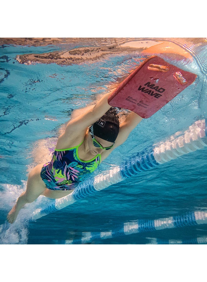 ماد ويف لوح الركل التدريبي للسباحة ماد ويف كروس – للجنسين، لجميع الأعمار، باللون الأحمر - Image 4