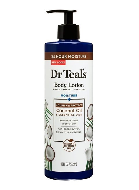Body Lotion, 24 hour moisture With Coconut Oil and Essential Oils,532 ml