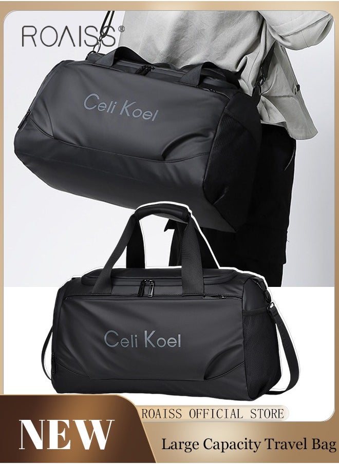 roaiss Large-Capacity Wet And Dry Travel Tote Bag Adjustable Detachable Shoulder Strap Gym Bag Independent Shoe Compartment Duffel Bag.  - Image 1