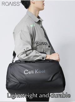 roaiss Large-Capacity Wet And Dry Travel Tote Bag Adjustable Detachable Shoulder Strap Gym Bag Independent Shoe Compartment Duffel Bag.  - Image 3