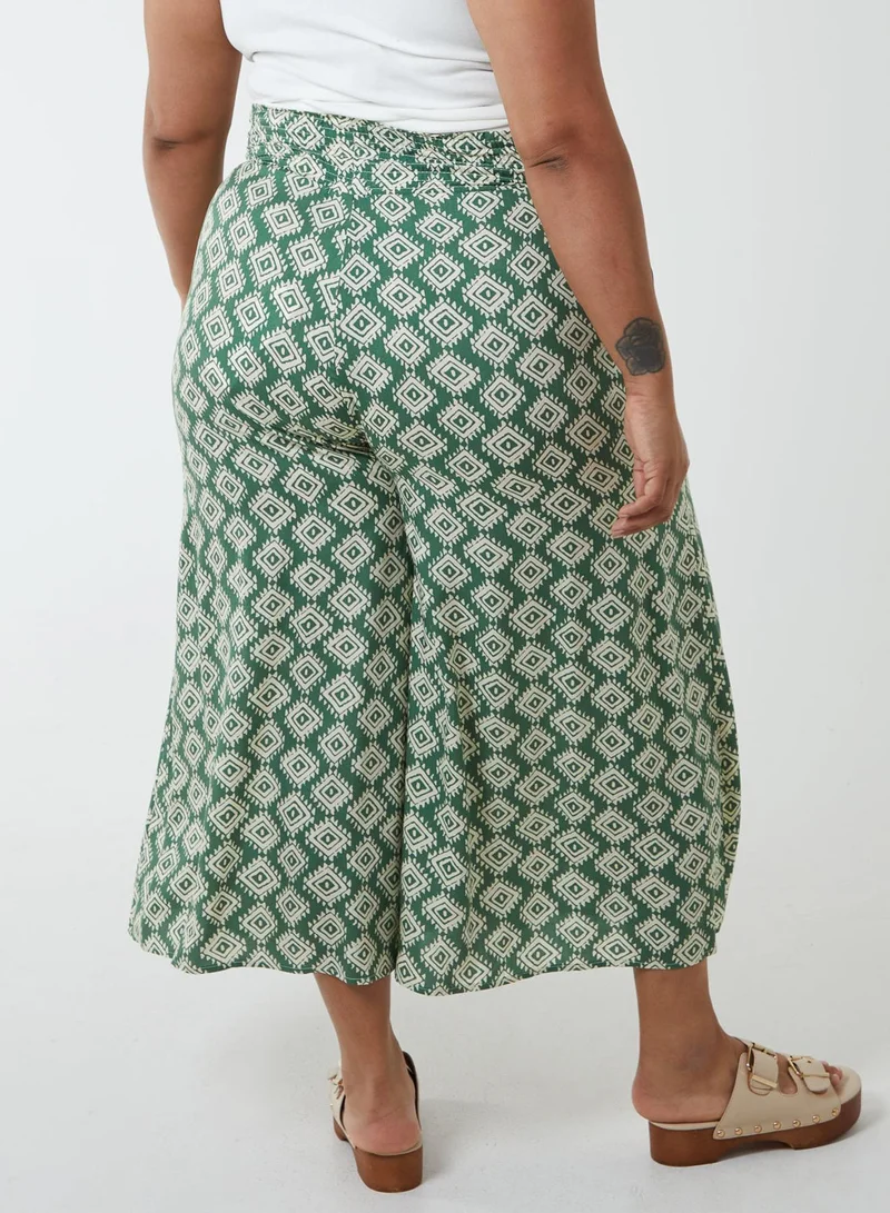 بلو فانيلا Curve Shirred Wide Leg Trousers