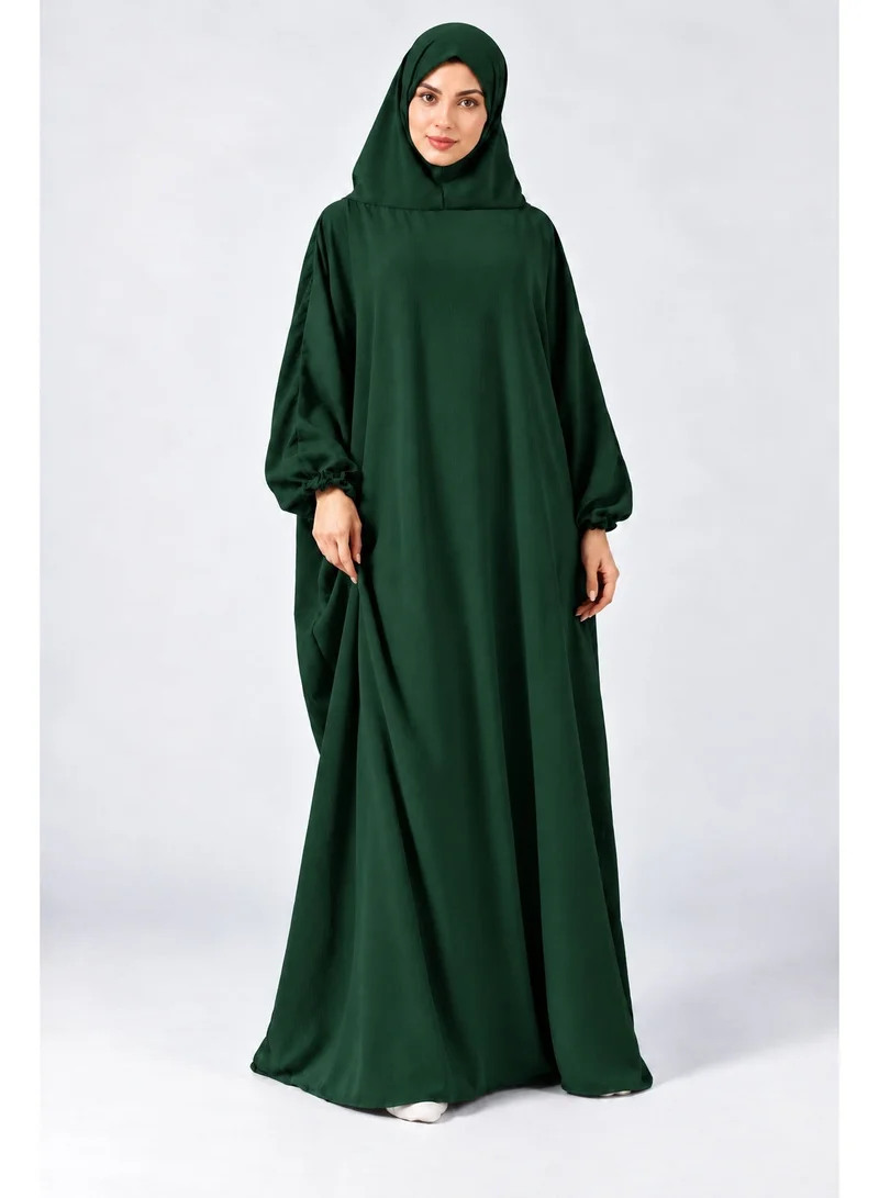 Neuness Neuness Women's Full Length Cey Fabric Hooded Prayer Dress Abaya