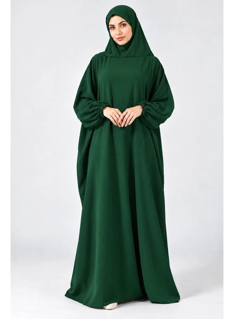 Neuness Neuness Women's Full Length Cey Fabric Hooded Prayer Dress Abaya