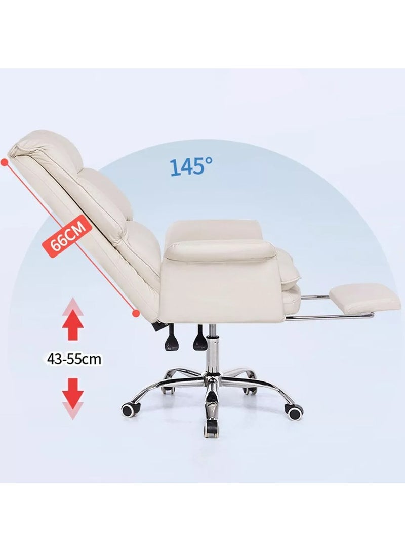 Organized Home Ergonomic Computer Gaming Ajustable Reclining Chair 360° Swivel Home Office Leisure Chairs with Footrest Tilting Mechanism - Image 3