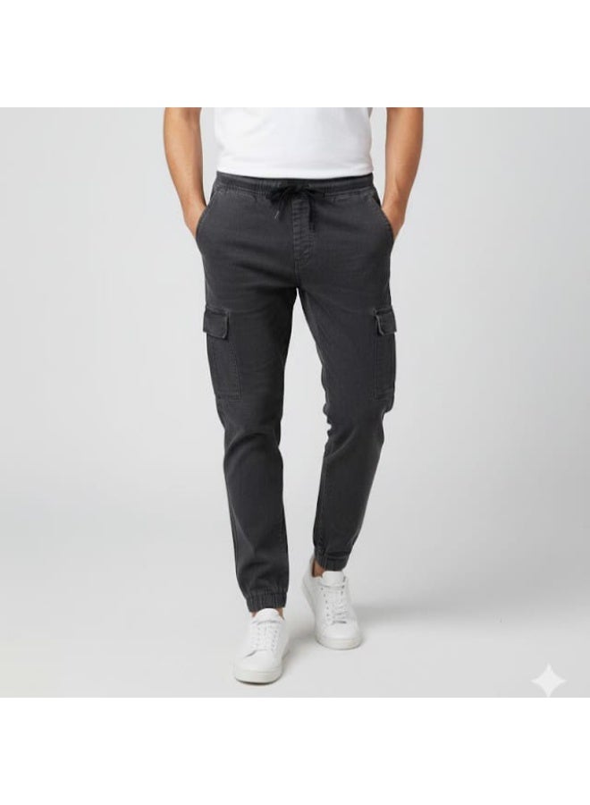 Whitesilver Premium Quality Denim Cargo Pants, Soft hand feel, Stretch quality fabrics - Image 1