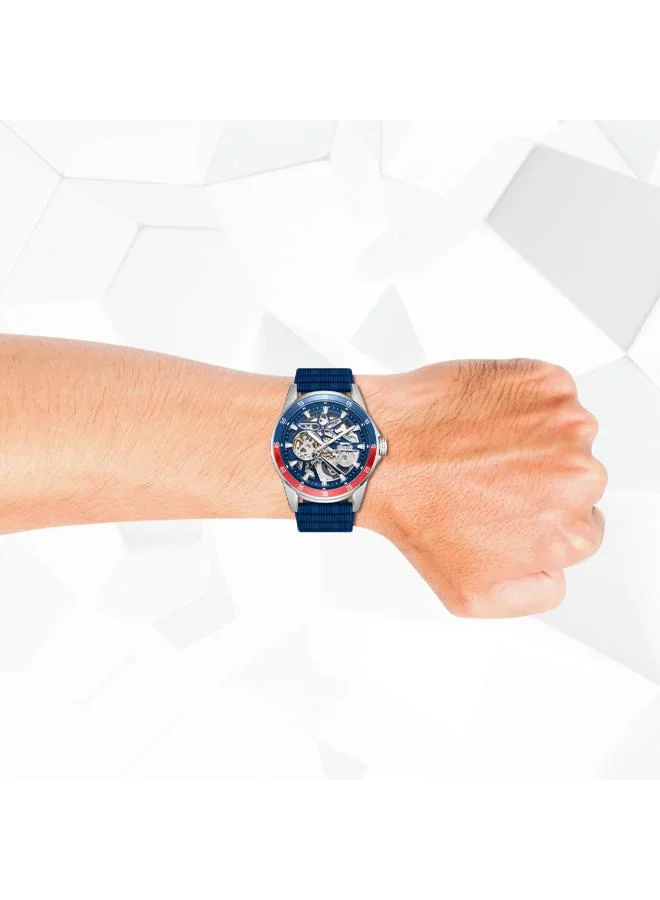 Slazenger Men's Automatic  Display Watch With Dark Blue Silicone Strap - SL.9.2412.1.03