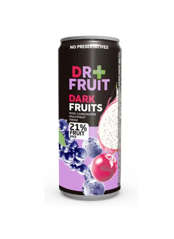 Dr+ Fruit Dr+ Fruit Dark Fruits Non Carbonated Multifruit Drink With 21percent Fruit Juice- 330ml 