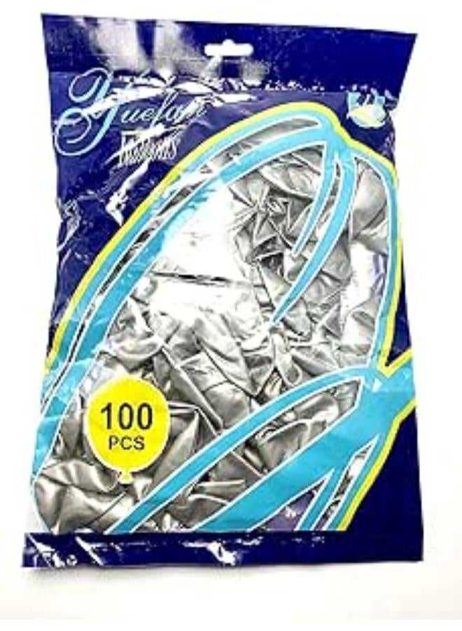 بالونات جيمار لاتكس لجميع المناسبات - ١٠٠ قطعة - فضي