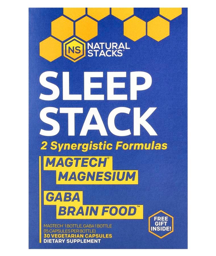 Natural Stacks Sleep Stack 2 Bottles 15 Vegetarian Capsules Each