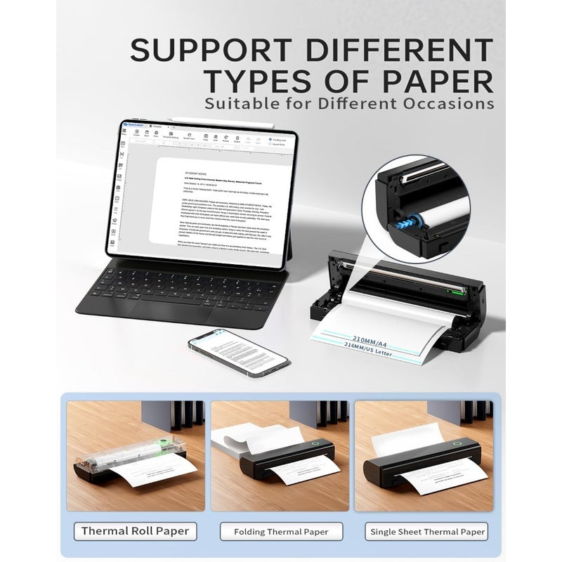 Portable Printers Wireless for Travel, N80 Bluetooth Thermal Printer - Image 5