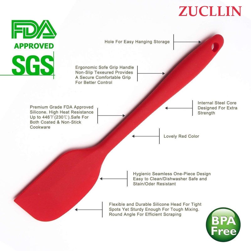 unique enterprise ZUCLLIN Silicone Spatula Set Spatula Silicone Silicone Spatula Spatula Set Non Stick Spatula Silicone Spatula for Cooking Spatula for Non Stick Silicon Spatula Non Stick Spatula SetV57 - Image 5
