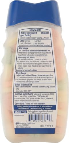TUMS Ultra Strength Antacid Tablets for Chewable Heartburn Relief and Acid Indigestion Relief Assorted Fruit  160 Count Pack of 2 - Image 3