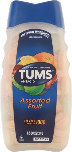 TUMS Ultra Strength Antacid Tablets for Chewable Heartburn Relief and Acid Indigestion Relief Assorted Fruit  160 Count Pack of 2 - Image 2