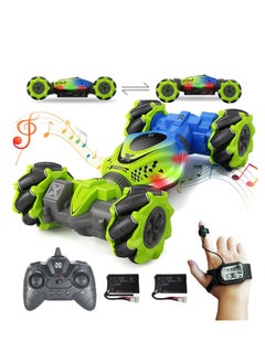 General Gesture Sensing RC Stunt Car, RC Cars Toys for Boys Girls 6-12, 2.4Ghz 4WD Remote Control Car with Lights Music Double Sided Flip 360° Rotate Off-Road, Birthday Xmas Gifts for Kids Age 6-12  - Image 1