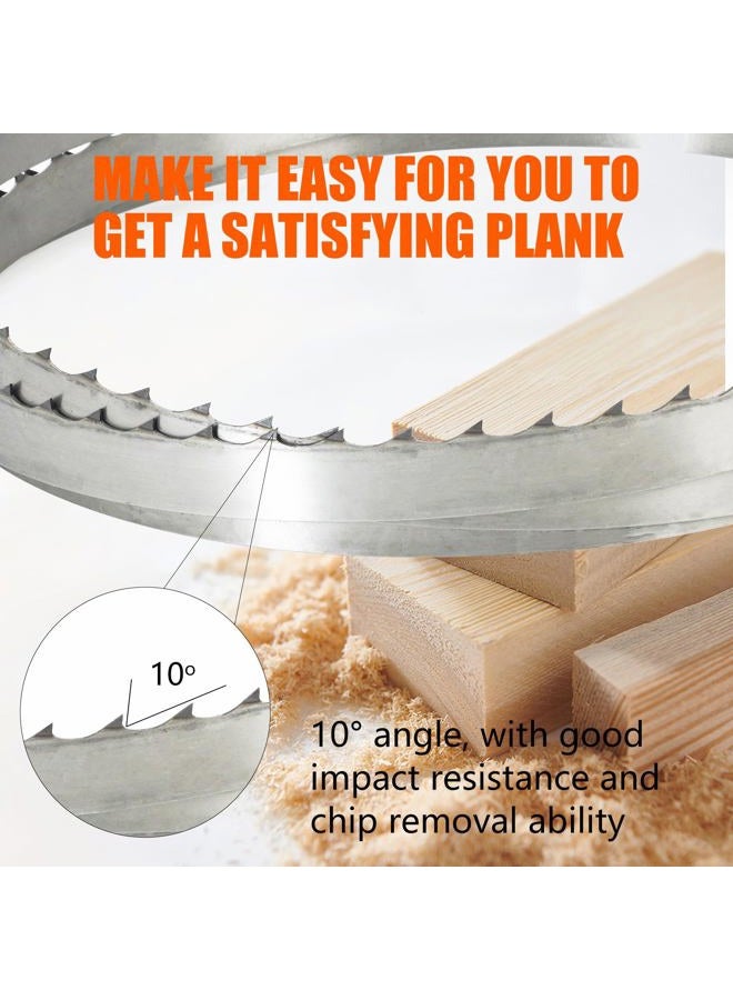 phabcf 144" Sawmill Bandsaw Blades 5-Pack Compatible with Wood-Mizer, Bandsaw Blades Compatible with Woodland, Harbor Freight, Norwood, Frontier, Timbery,TMG Industrial Mills, 10°All-Purpose Sawing - Image 3