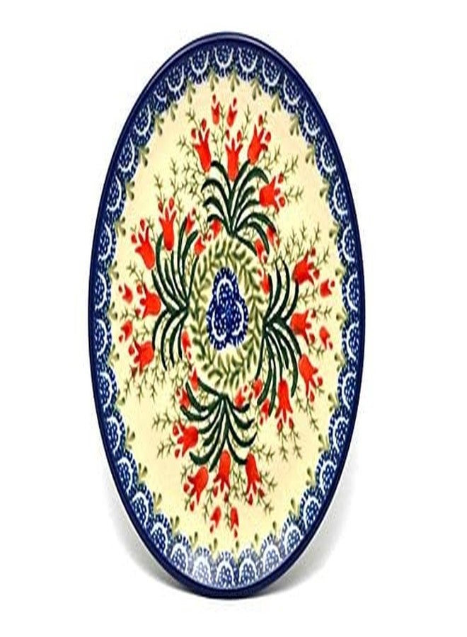 Polish Pottery Gallery Polish Pottery Plate - Bread & Butter (6 1/4") - Crimson Bells - Image 2