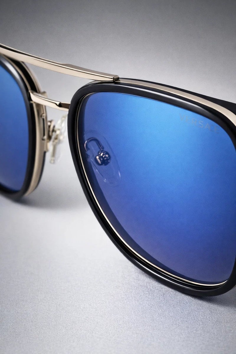 VEGAS Full Rim Square Unisex Blue  Sunglasses V2070 S C5 - Image 2