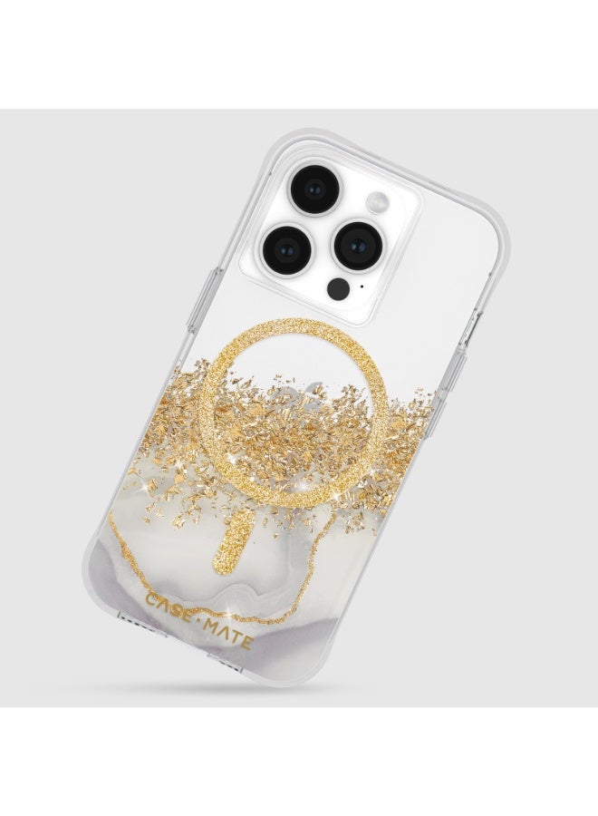CASE-MATE Karat Case With Magsafe For Apple iPhone 15 Pro 2023 6.1 Inch| 12-Ft Drop Protection And Anti-Scratch Coating Marble - Image 4