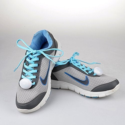 F Flammi Flammi LED Nylon Shoelaces Light Up Glow in the Dark for Party Dancing Skating (Blue) - Image 2
