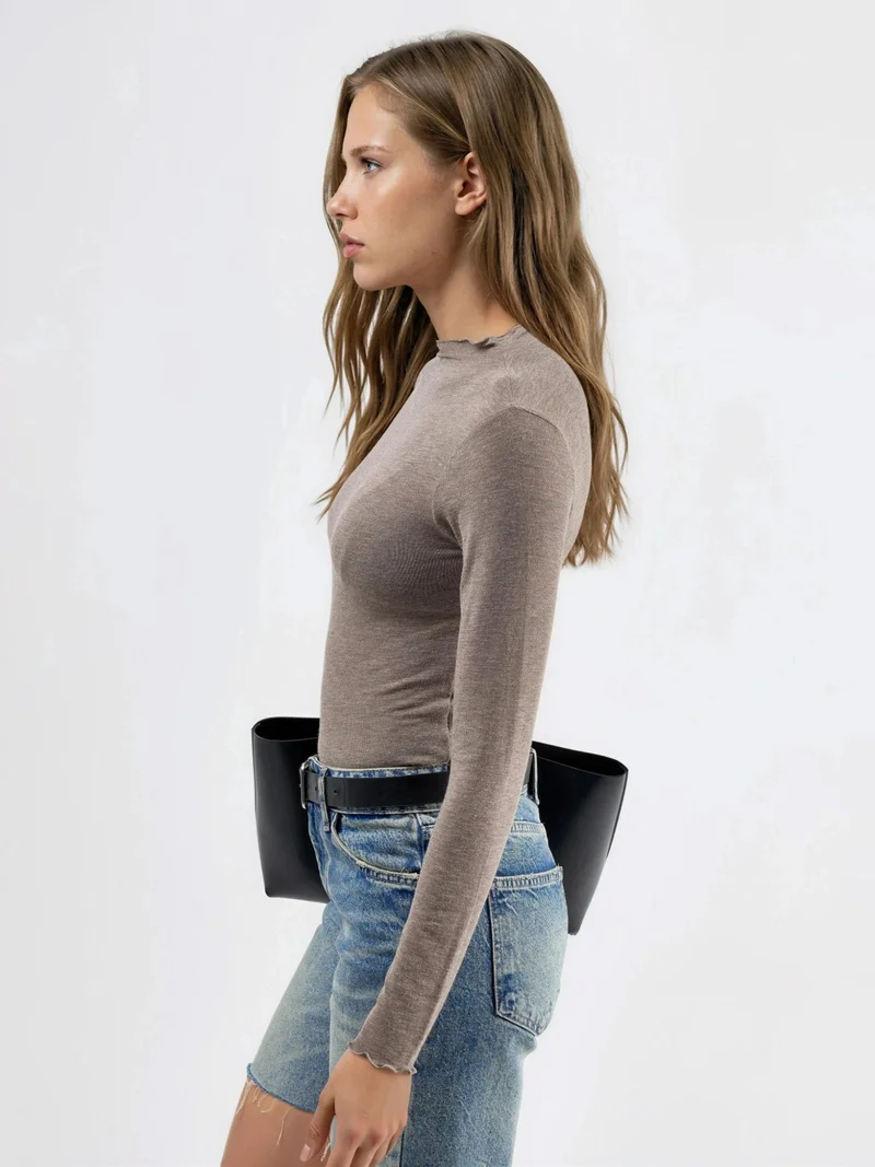 بوسيم BUSEM Long Sleeve Slim Fit Blouse