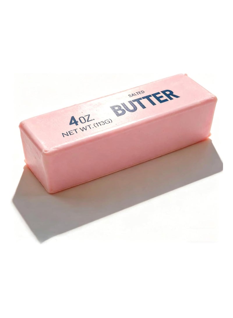 1pcs Large Giant Big Jumbo Squeeze Butter Toy, PU Material Squishy Butter Stick Slow Rising Squeeze Food Fidget Toy for Office School (Pink)
