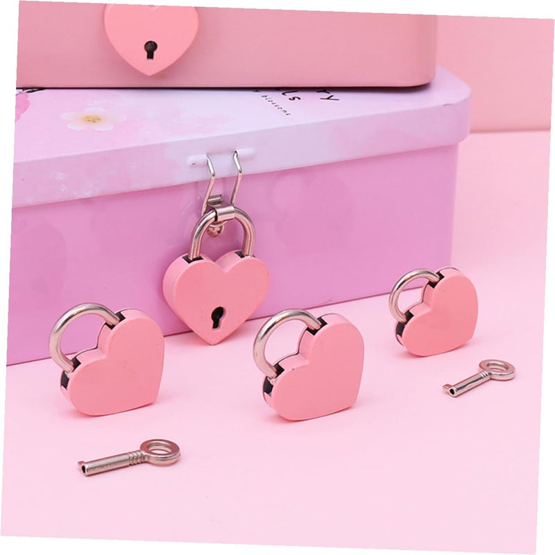 Heart Shaped Mini Padlock 2 Pack Metal Lock With Keys For Suitcase Door Jewelry Box - Image 5