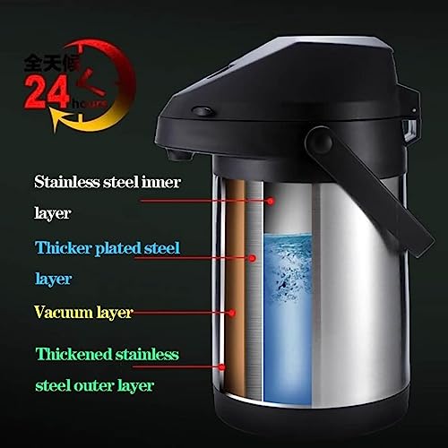 Delavala Upgraded Airpot Coffee Carafe with Double Pump - 3L Coffee Carafe for Keeping Hot, Beverage Dispenser for Hot/Cold Beverage - Image 2