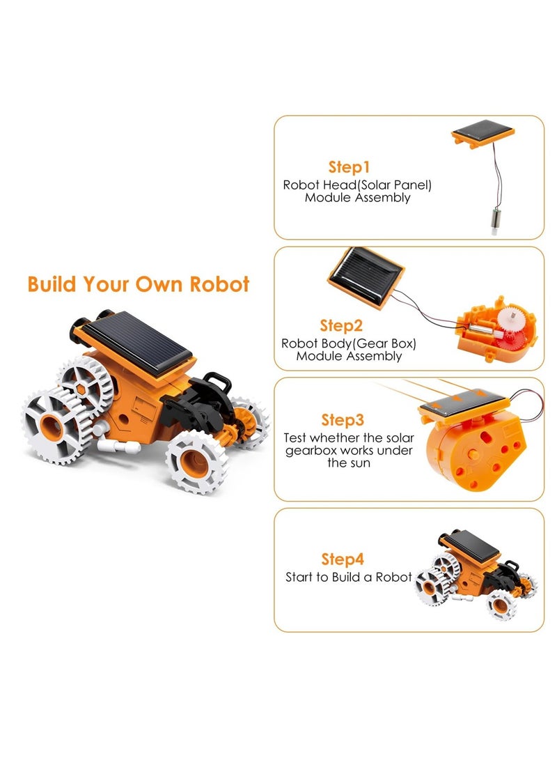 KASTWAVE STEM Solar Robot Toy 7-in-1 Robotics Kits for kids age 8+ Solar Powered DIY Building Toy Construction Engineering Set Science Experiment Kit Birthday Gifts for 8-12 Year Old Boys Girls - Image 3
