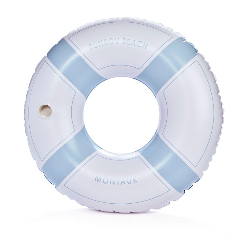 FUNBOY Giant Blue Lifeguard Montauk Inflatable Pool Float with Cup Holder, 48" Adult Inner Tube Swim Ring Pool Lounger - Image 1