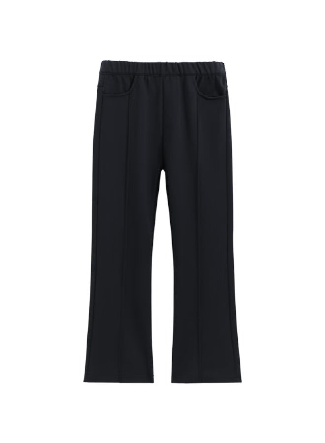 Yeehoo Girls' Flared Pants, Children's Trousers, Big Kids' Sportswear, Casual Elastic Long Pants, Versatile Spring Style, Gray, Size 160 - Image 4