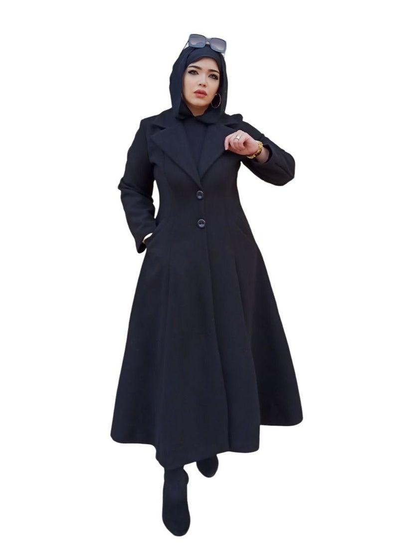 ماركة غير محددة - بالطو طويل اسود - Image 1
