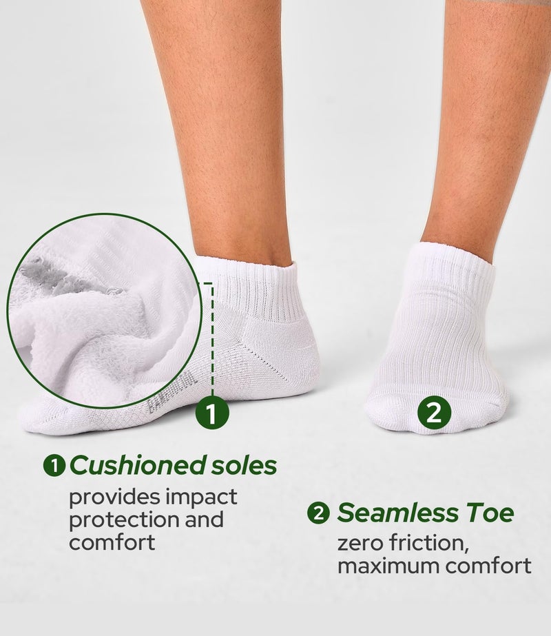 BAMBOO COOL Womens Ankle Socks Bamboo Viscose Basic Low Cut Moisture-Wicking Cushioned Anti-Blister - Image 2