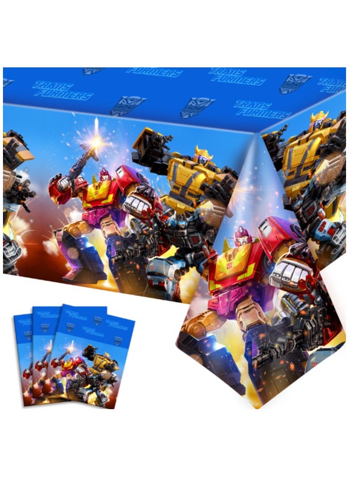 FRUITFUL PARTY Transformers Birthday Party Supplies, 3Pcs Transformers Tablecloths - Suitable for Boys Transformers Party Decorations, Transformers Birthday Party Decorations etc. Transformers Themed Party Supplies - Image 1
