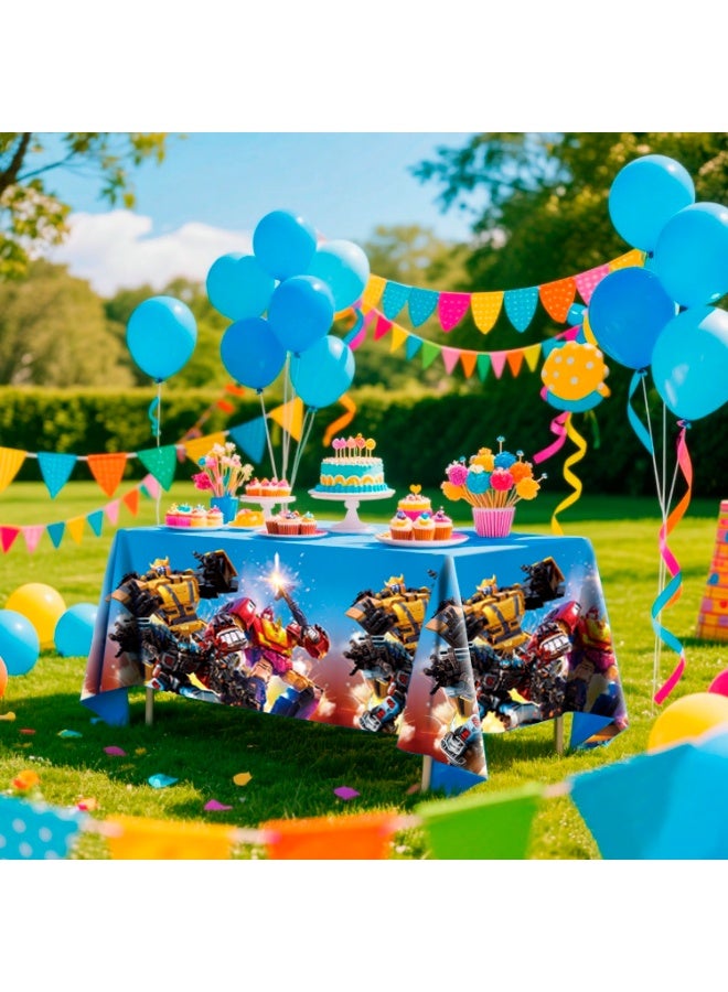 FRUITFUL PARTY Transformers Birthday Party Supplies, 3Pcs Transformers Tablecloths - Suitable for Boys Transformers Party Decorations, Transformers Birthday Party Decorations etc. Transformers Themed Party Supplies - Image 5