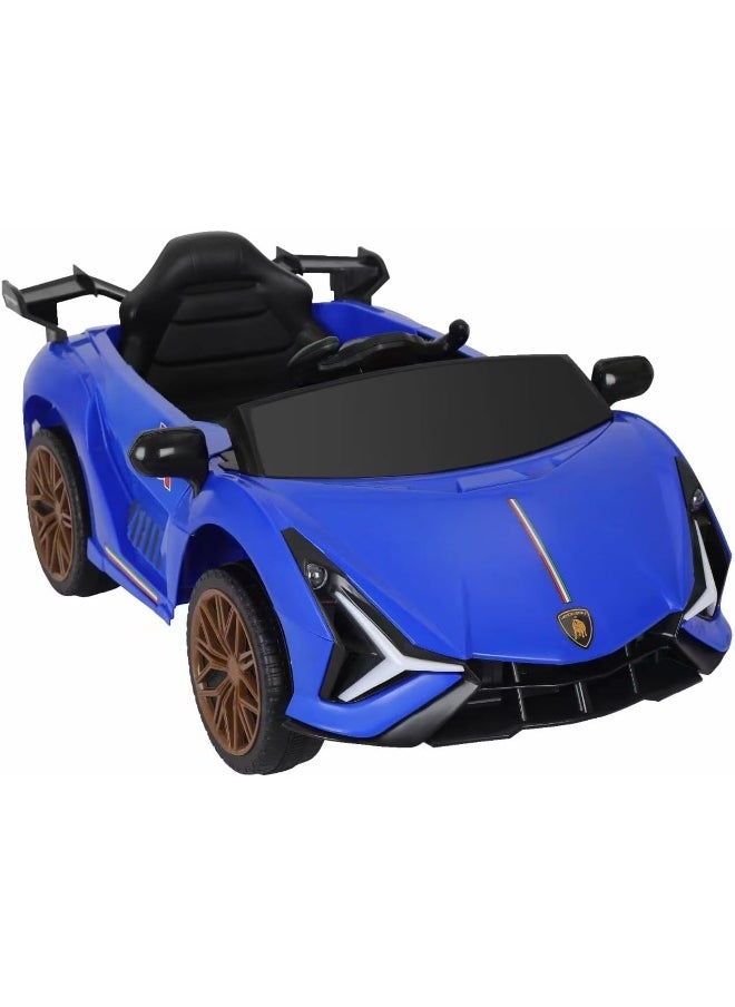 Rainbow Toys - RBW kids Ride on Car, Model 15801, Blue with powerful battery, one button start, power display and USB socket - Image 1